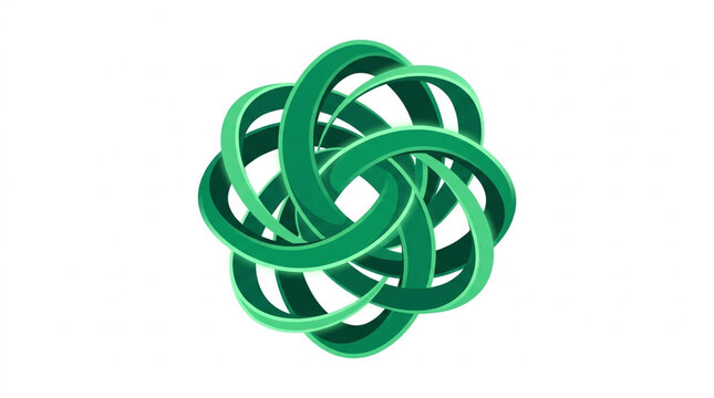 abstract green spiral shape