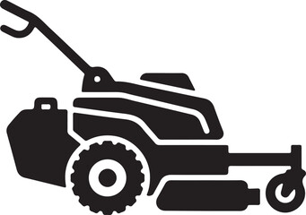Fototapeta premium Professional grass cutter machine icon on white background.