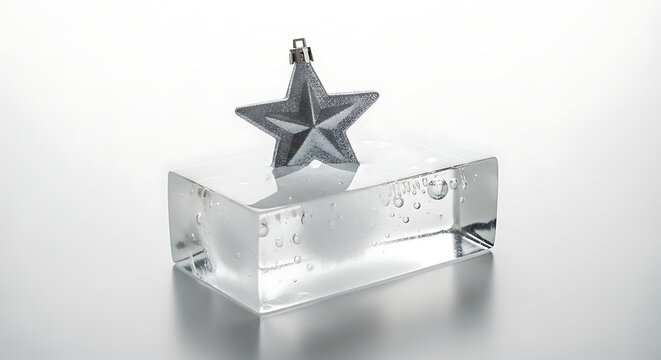 Star of david on clear acrylic block