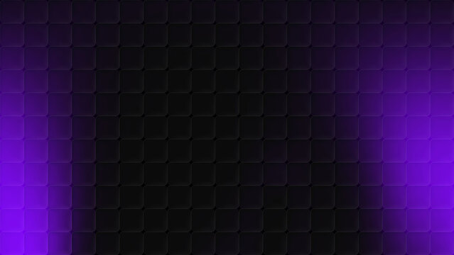Cubic glass pattern gradient background with dark violet purple and black tones for web hero