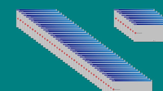 Retro Desktop System Error Pop Up Window Animation