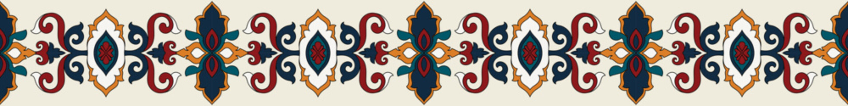 Vintage patterned border, abstract frame element.