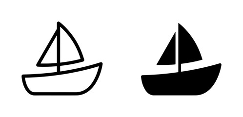 Sailboat Icons: Outline and Silhouette Vector Graphics for Nautical Themes © MdRakib