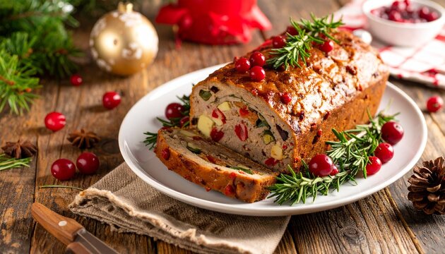 クリスマス仕様のミートローフ