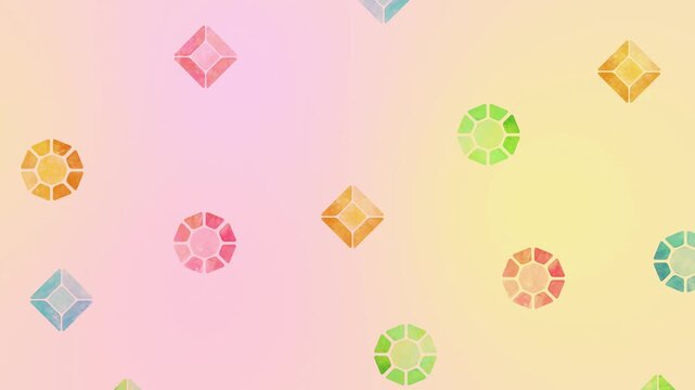 Jewelry Watercolor Gemstone Pattern Background