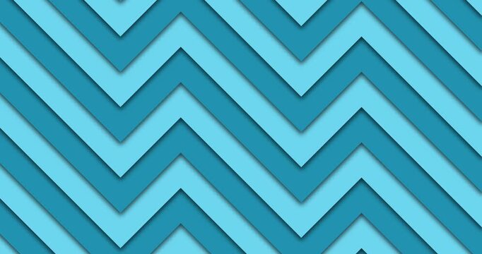 Chevron Zigzag Seamless Pattern Video Loop in Teal and Light Blue Tones for Backgrounds