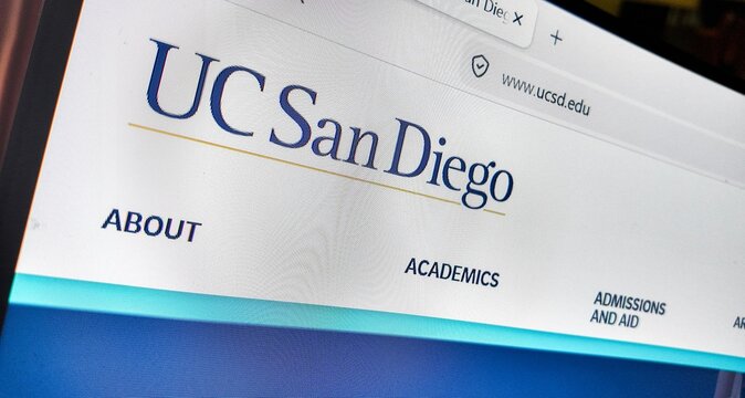   a computer screen with university california san diego displayed