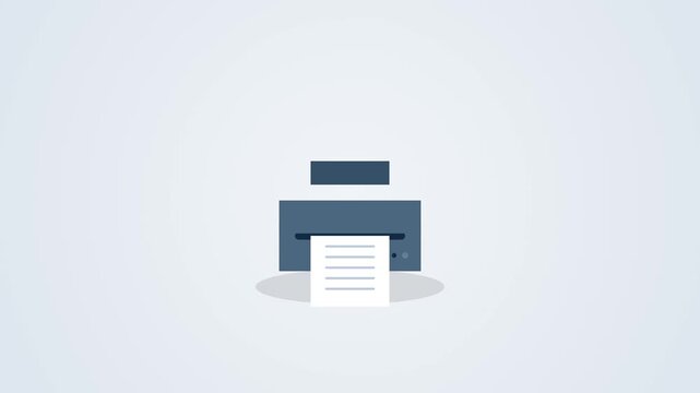 Minimalist Animation of Shopping Cart Morphing Into a Printer Icon, 4K 60fps Clean Background