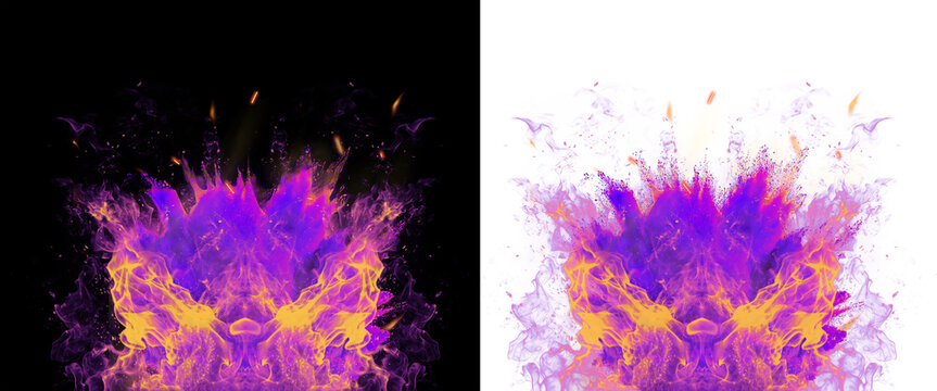 Magical Purple Gold Mystical Flame Fire Effect
