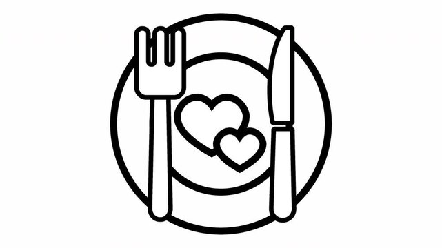 Romantic Dinner With People Video Animation Background