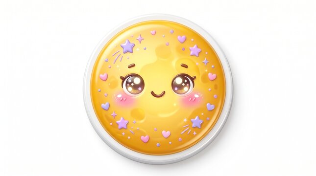A cute and sparkling star sticker that adds a touch of magic, positivity, and playful charm to any design.