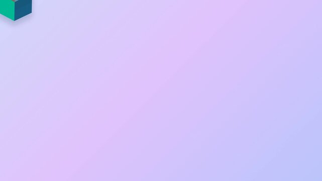 Abstract Geometric Cube Shape on a Gradient Background.