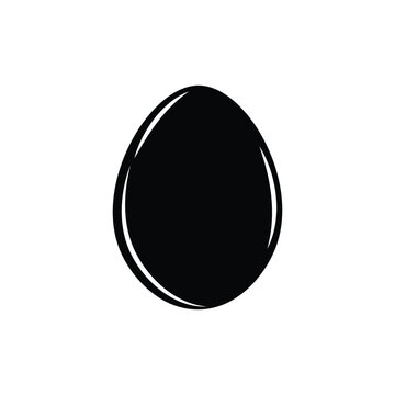 Egg icon. A simple clean minimal egg food symbol isolated on white background. Ideal for websites, apps, and modern graphic design projects.