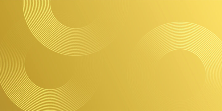 Abstract gold gradient background with luxury circular line patterns and copy space. Suit for banner, web, brochure, pamflet and presentation