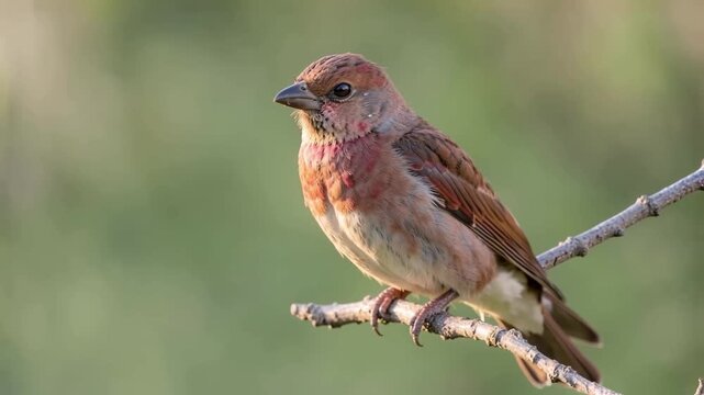 House finch perched in soft morning light
