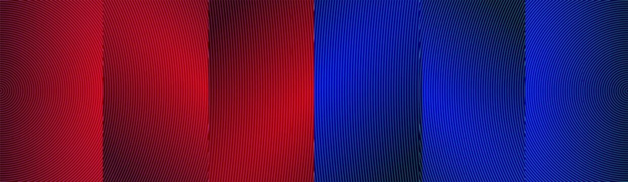 Accelerated concentric circles divided into zones, optical transition texture