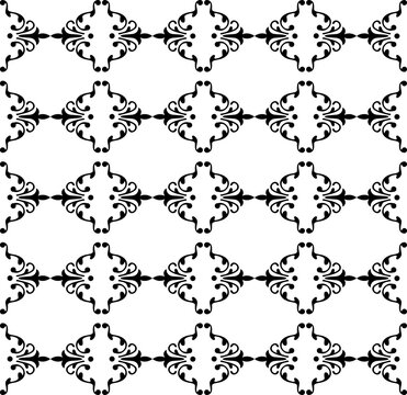Seamless Geometric Pattern PNG with Repeating Floral Diamond Shapes and Intricate Decorative Details Isolated on Transparent Background