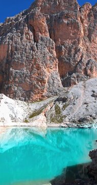 Lake Antermoia, the jewel of the Dolomites.