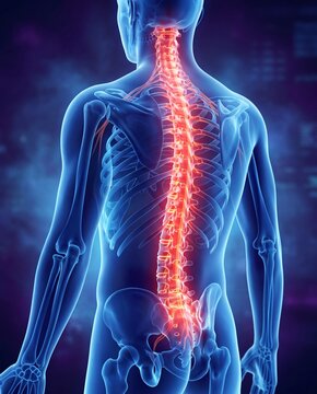 3D Medical Visualization of Human Spine and Back Anatomy
