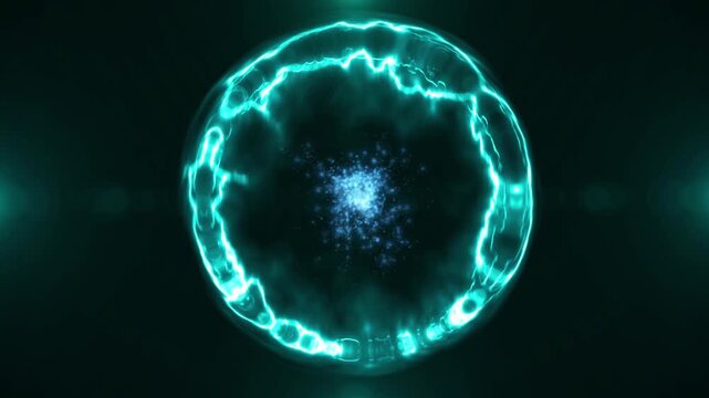 Abstract Electric Energy Sphere Loop Animation in 4K