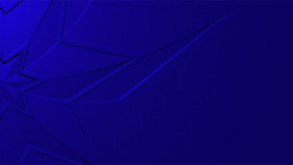 Obraz premium Deep royal blue star 3d geometric pattern background. Elegant glossy dark blue starburst texture backdrop. Modern metallic blue radial corner wallpaper.