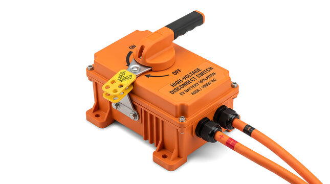 Ev charging component high voltage battery isolation disconnect switch