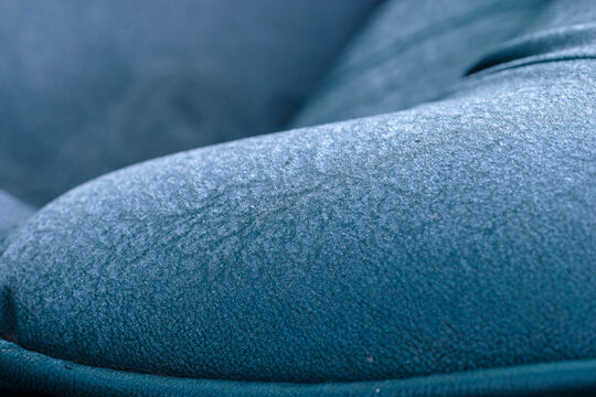 Close-Up Texture of Soft Blue Fabric Surface with Gentle Patterns