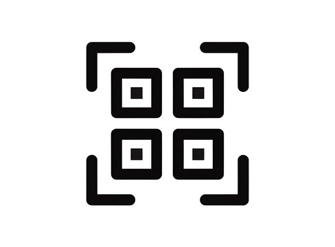 Qr code scan frame corner brackets icon high resolution picture