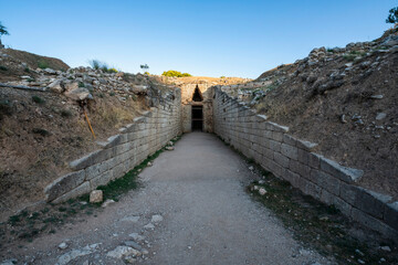 Tomb of Clytemnestra Dromos Entrance in Mycenae, Greece © akarb