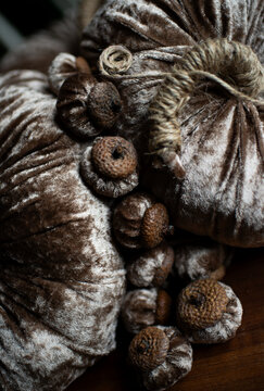 handmade pumpkin pillow