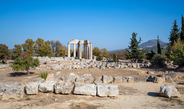Temple of Zeus Ruins at Ancient Nemea, Greece