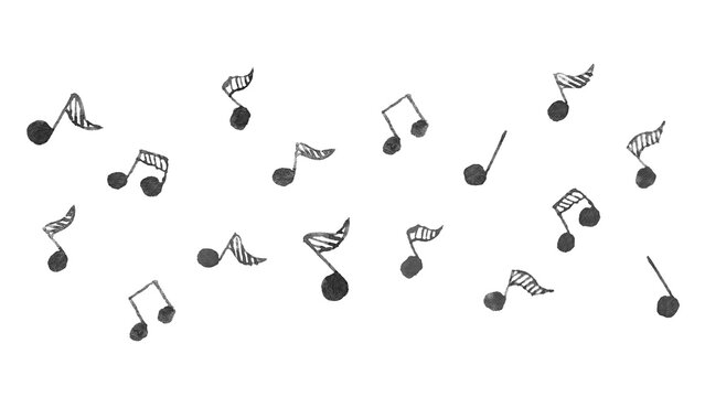 手描き水彩とストライプ模様の音符イラストセット（音楽・音符・メロディ・あしらい・背景透過）

Hand-drawn watercolor music notes with stripe pattern illustration set (musical note, melody, decoration, transparent PNG)