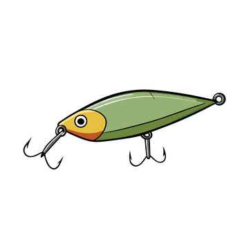 A sleek fishing lure isolated on a white background. 