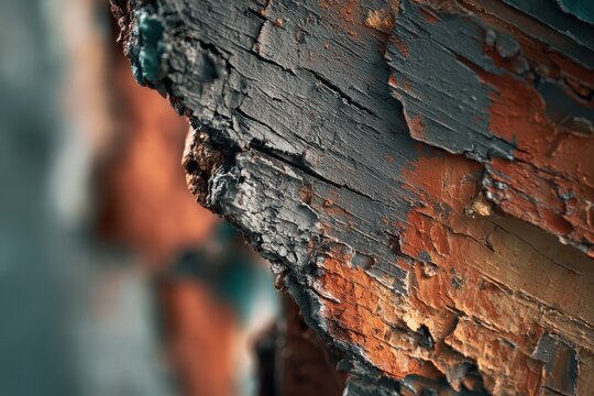 Abstract grunge background with distressed paint layers and earthy tones