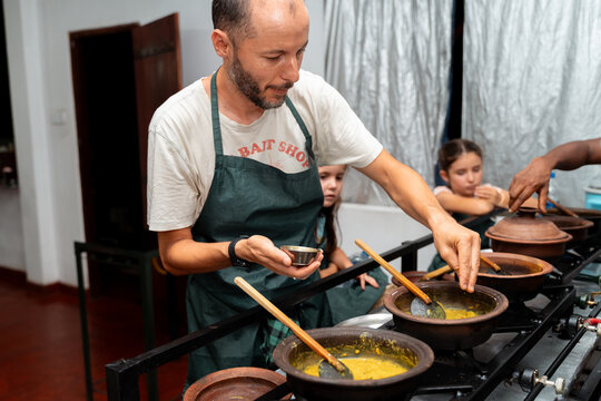 Father and Daughter Cooking class Sri Lanka