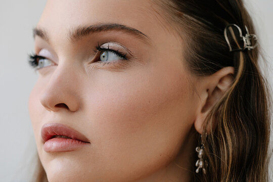 Closeup beauty portrait