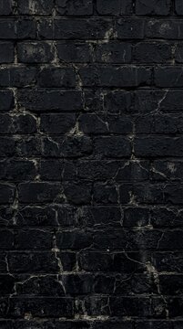 Peeling black brick wall texture
