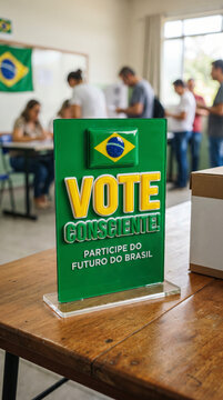 Vote sign at polling station
