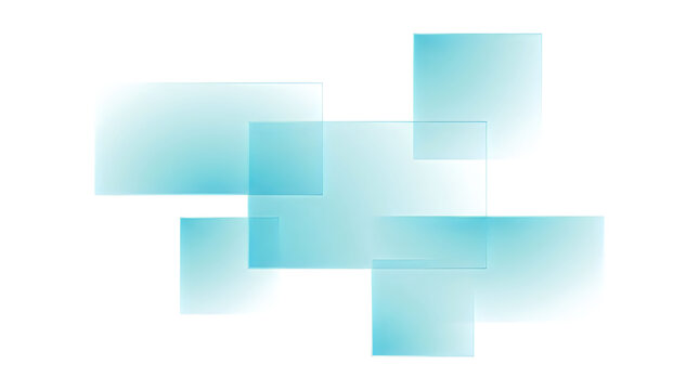 Glass Rectangles and Squares, Abstract Geometric Shapes, Translucent Design Elements, Modern Art Composition