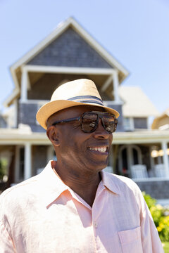 Handsome  Black man hat senior Portrait 