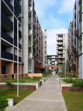 Modern Apartment Buildings in Suburb of Kensington, Melbourne 