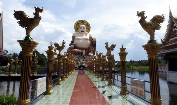 Happy Buddha, Wat Plai Laem, Koh Samui, Thailand