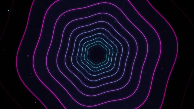 Vibrant purple spiral motion blur abstract background, loop