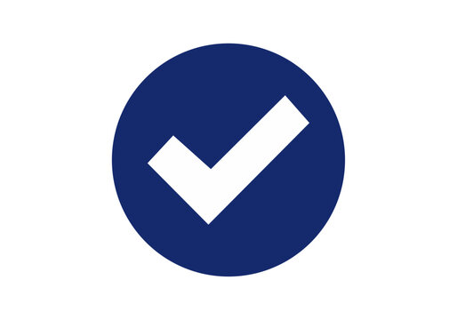 Icono de marca de verificaci&oacute;n blanca dentro de un c&iacute;rculo azul