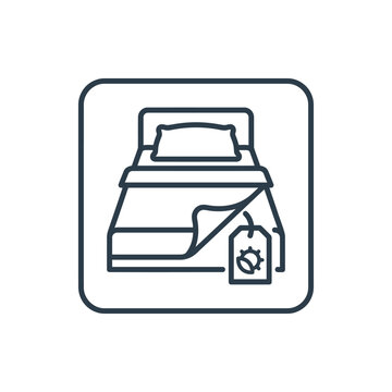 Bed icon with allergy and dust mite tag.