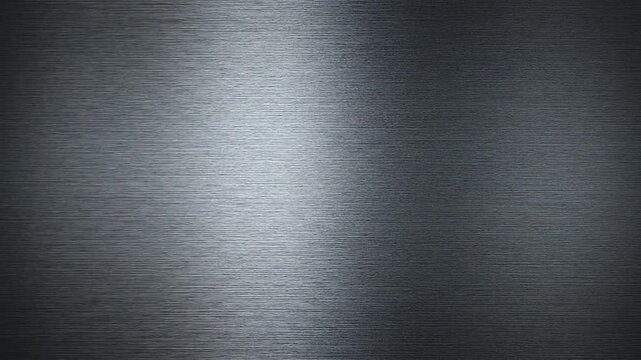 Brushed metal plate texture with reflective light beam moving across
