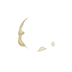 Coffee Ring Stain Splash Brush Watermark Smudge on White Background © Faiza