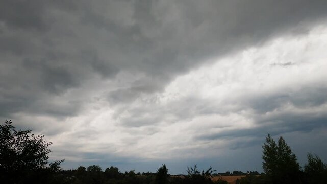 Dark Storm Clouds Moving Across the Sky Timelapse
