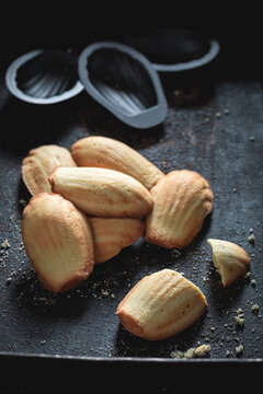 Classic Madeleine cookies served as delicate French treats.