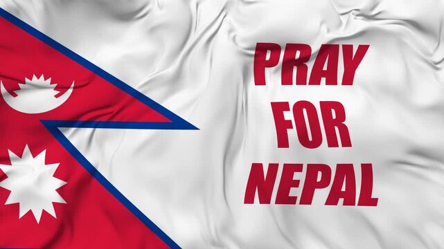 Nepal National Flag animated Background. 4K